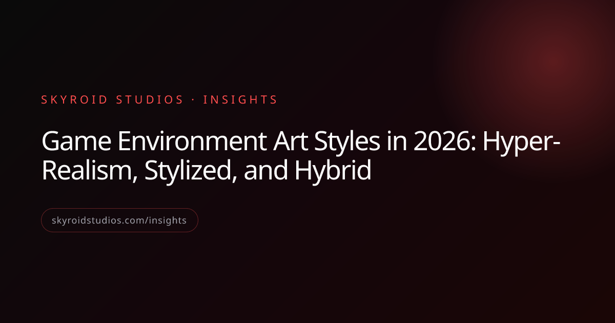 Game Environment Art Styles in 2026: Hyper-Realism, Stylized, and Hybrid